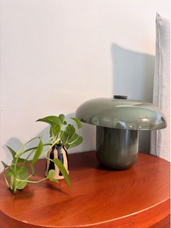 Mushroom lamps set of 2 dark green