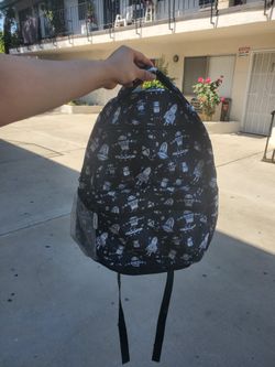 Boy's Solid Black Outer Space Robots Backpack