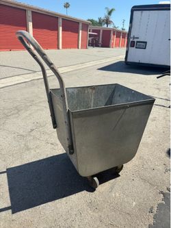 TITAN Heavy Duty Metal Rolling Utility Cart Bin