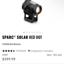 Vortex Sparc Solar Red Dot