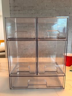 Clear Stackable Plastic Drawer Organizer