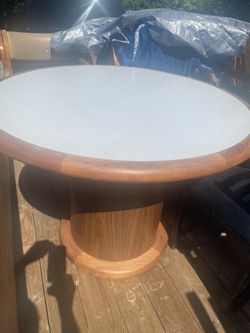 Round table and four chairs