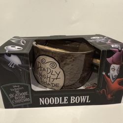 Disney The Nightmare Before Christmas Noodle Bowl & Chopsticks NEW