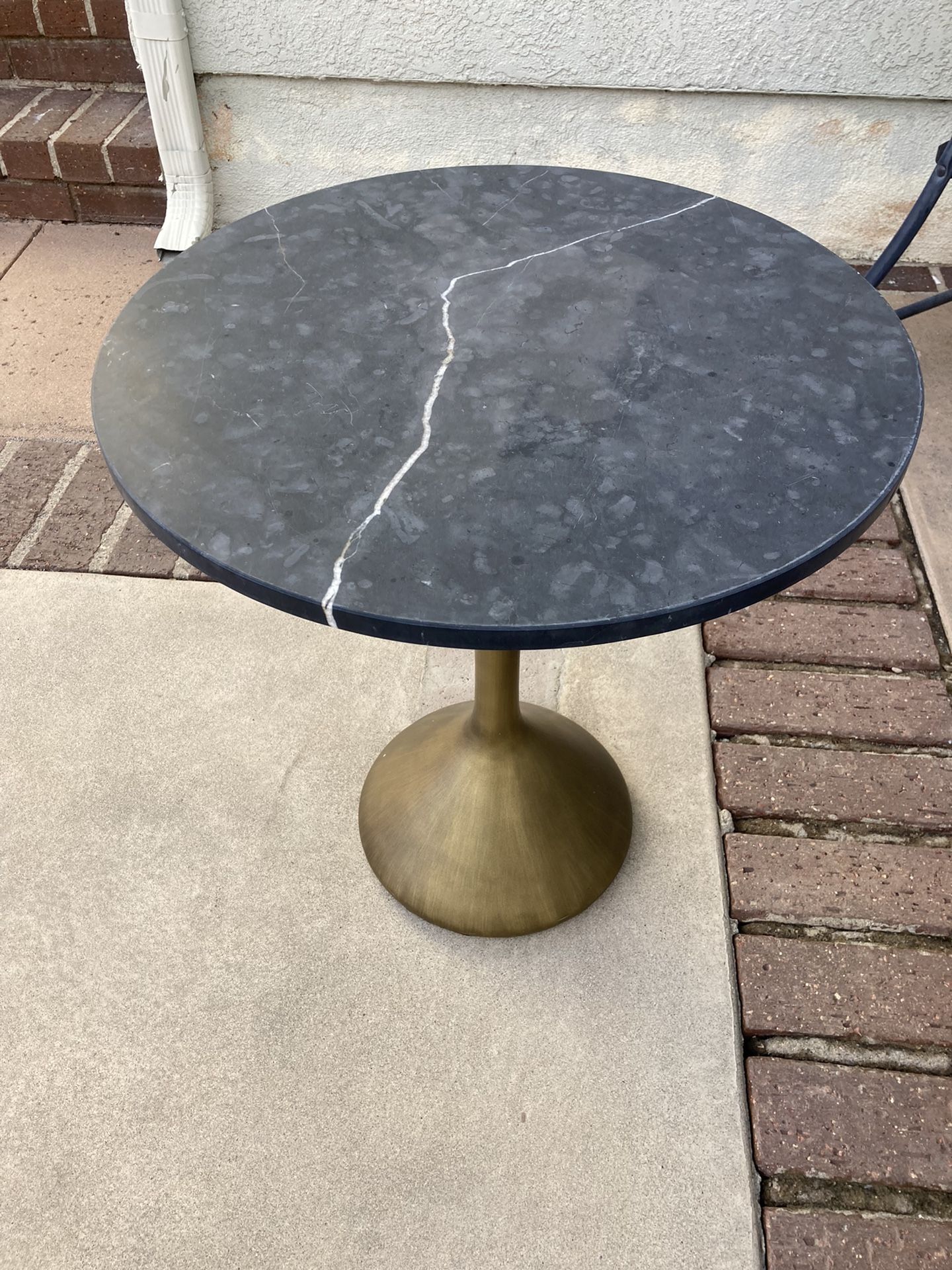 Black Marble Bistro Table