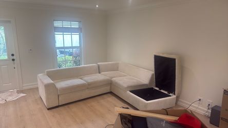 White living room couch