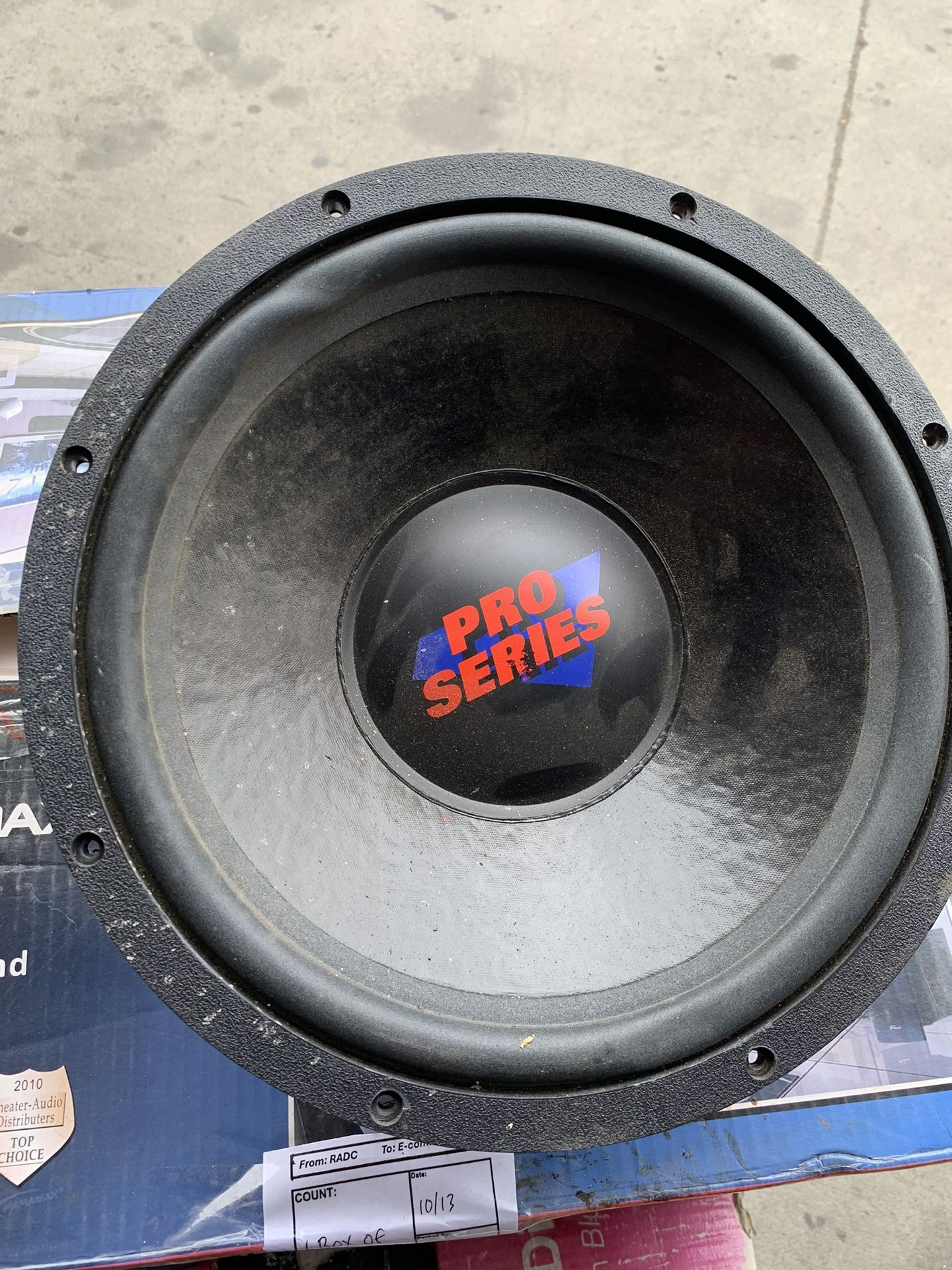 2 OPTIMUS PRO-CSW1000 10" Subwoofer Pair