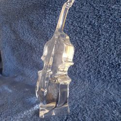 Vintage Glass Cello Or Double Bass Musical Instrument Musician Gift Retro Home Decor Office Or Music Room Decor 7" Tall 