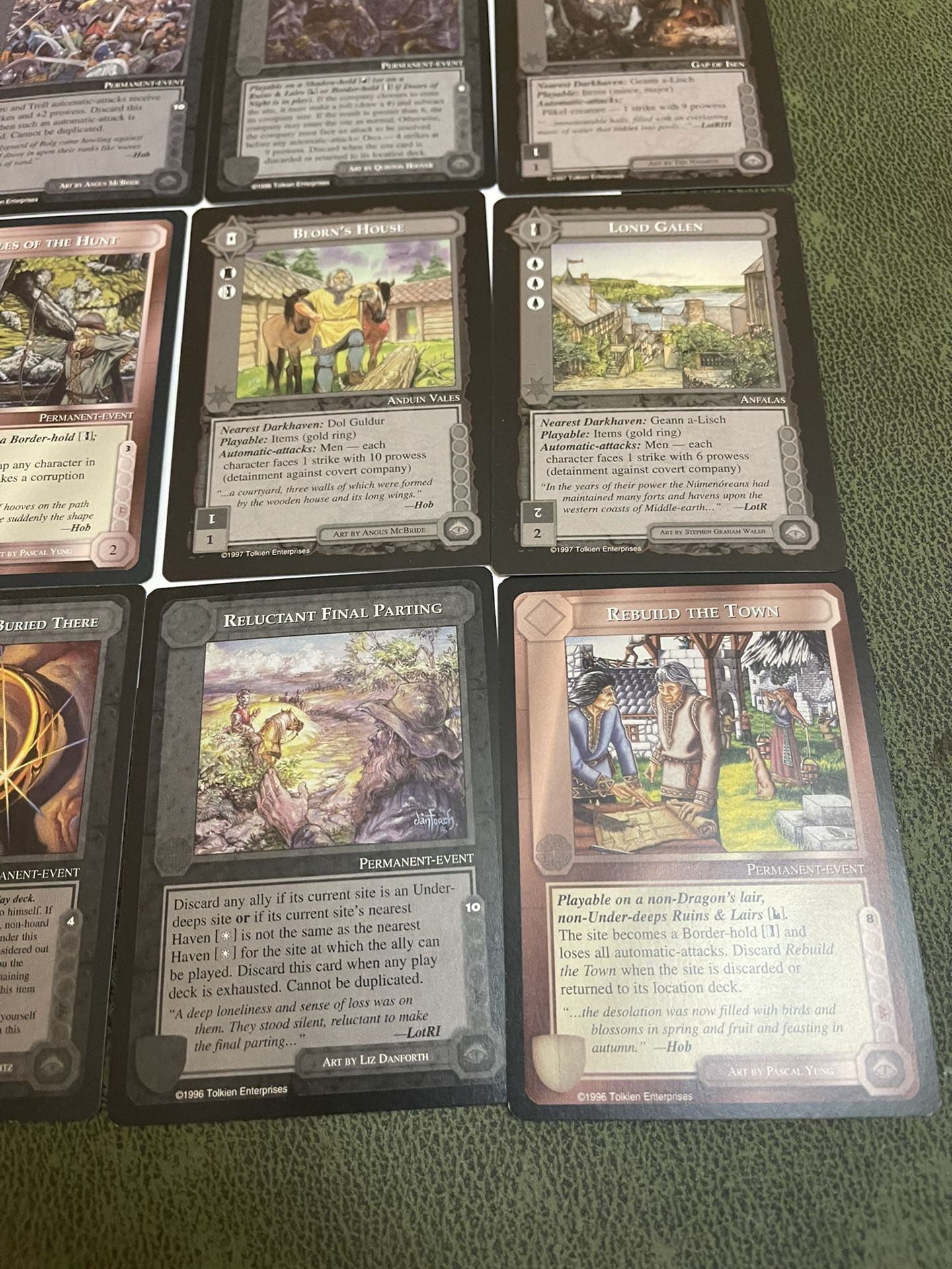 lot of 20 LOTR middle earth ccg black border cards 7 for Sale in Fort
