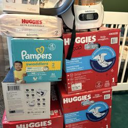 Baby Diapers, Bottle Sterilizer, Carrier, Car Mirror