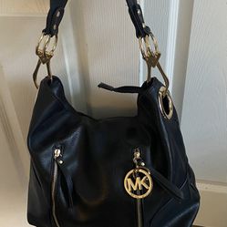 Large Black And Gold Michael Kors Shoulder Bag