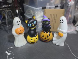 Four Halloween Blowmolds Blow Molds
