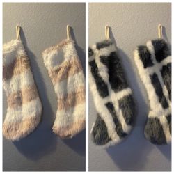 ANTHROPOLOGIE CHRISTMAS STOCKING ANTHROPOLOGIE STOCKINGS FAUX FUR STOCKING