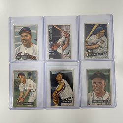 Lot of 6 - 1951 Bowman Baseball Cards  VG-EX $50