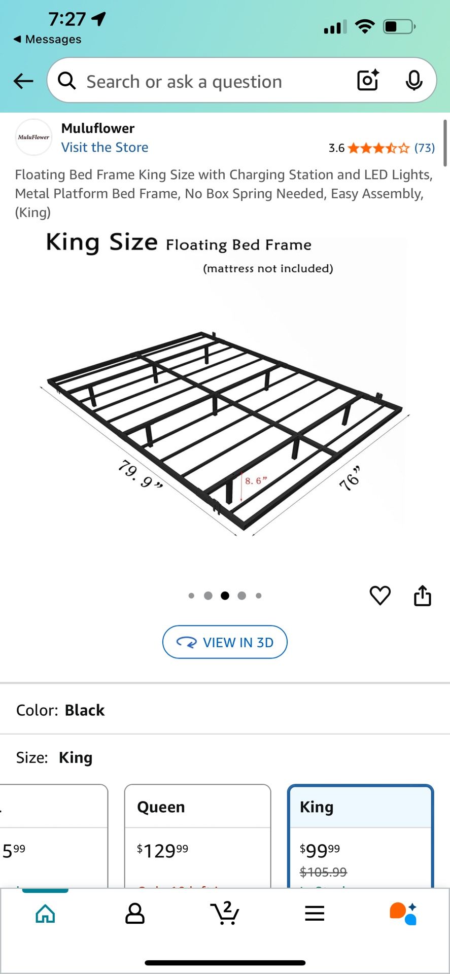 King Size Bed Frame