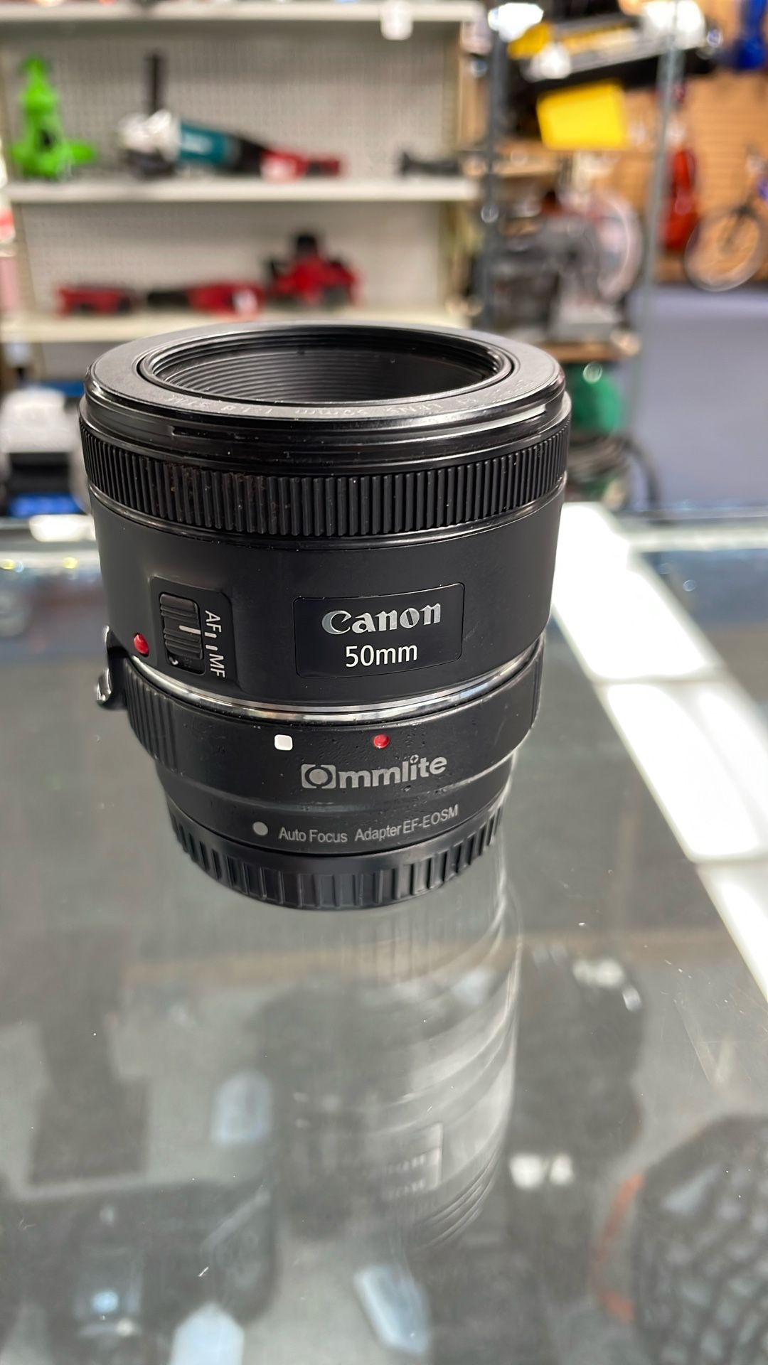 Canon 50mm EF Lens With Ommlite Autofocus Adapter EF-EOSM (70487151)
