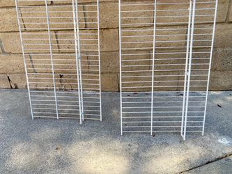 white wire shelving / shelf