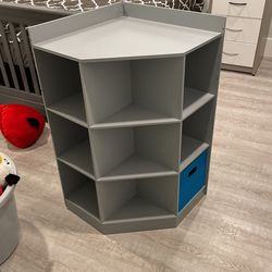 New Gray Corner Toys Play Organizer With Drawer