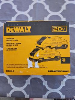 Dewault 2 pack 3ah 20v