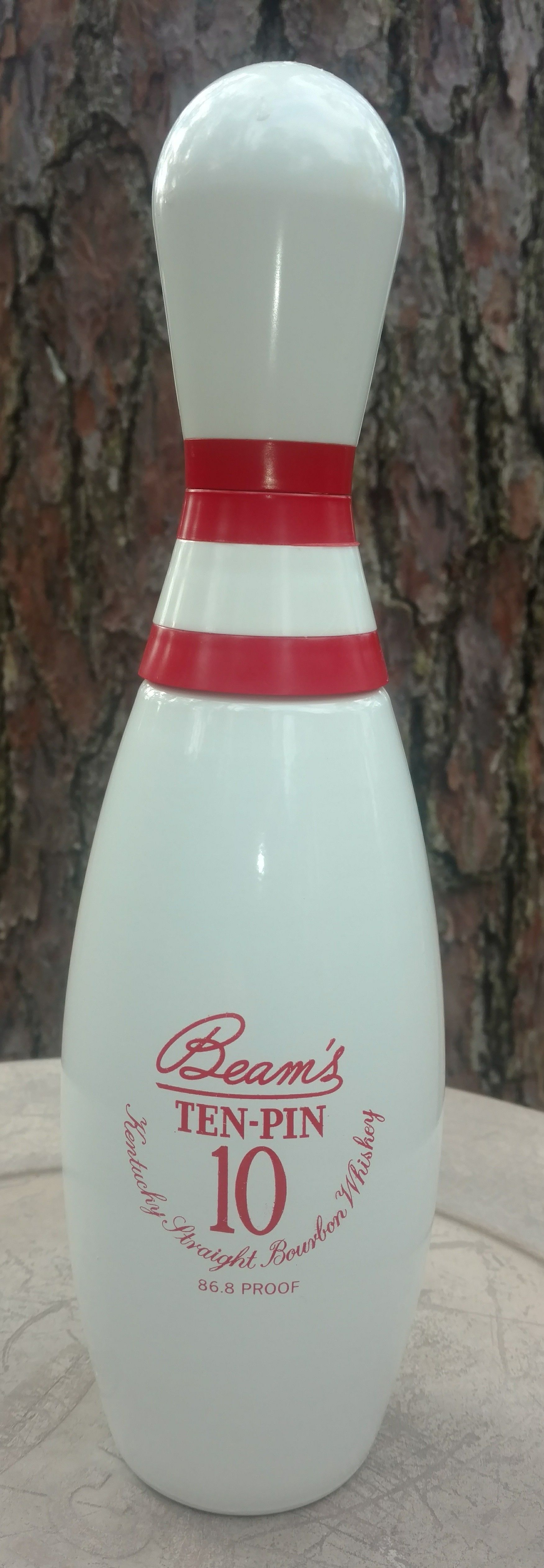 Jim Beam vintage whiskey Bourbon liquor bottle empty bowling pin