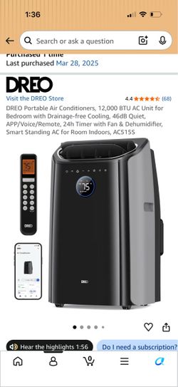 AC portable 12,000 btu