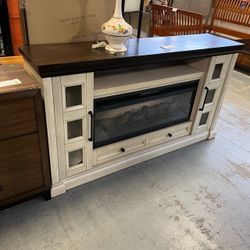 (In store) large fireplace cabinet