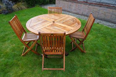 5pc teak outdoor patio furniture