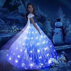 New! Girls Frozen LED Light Up Dress 🌟