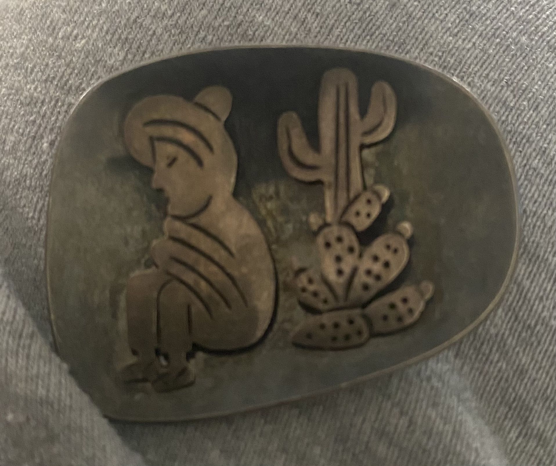 Silver Mexico Brooch
