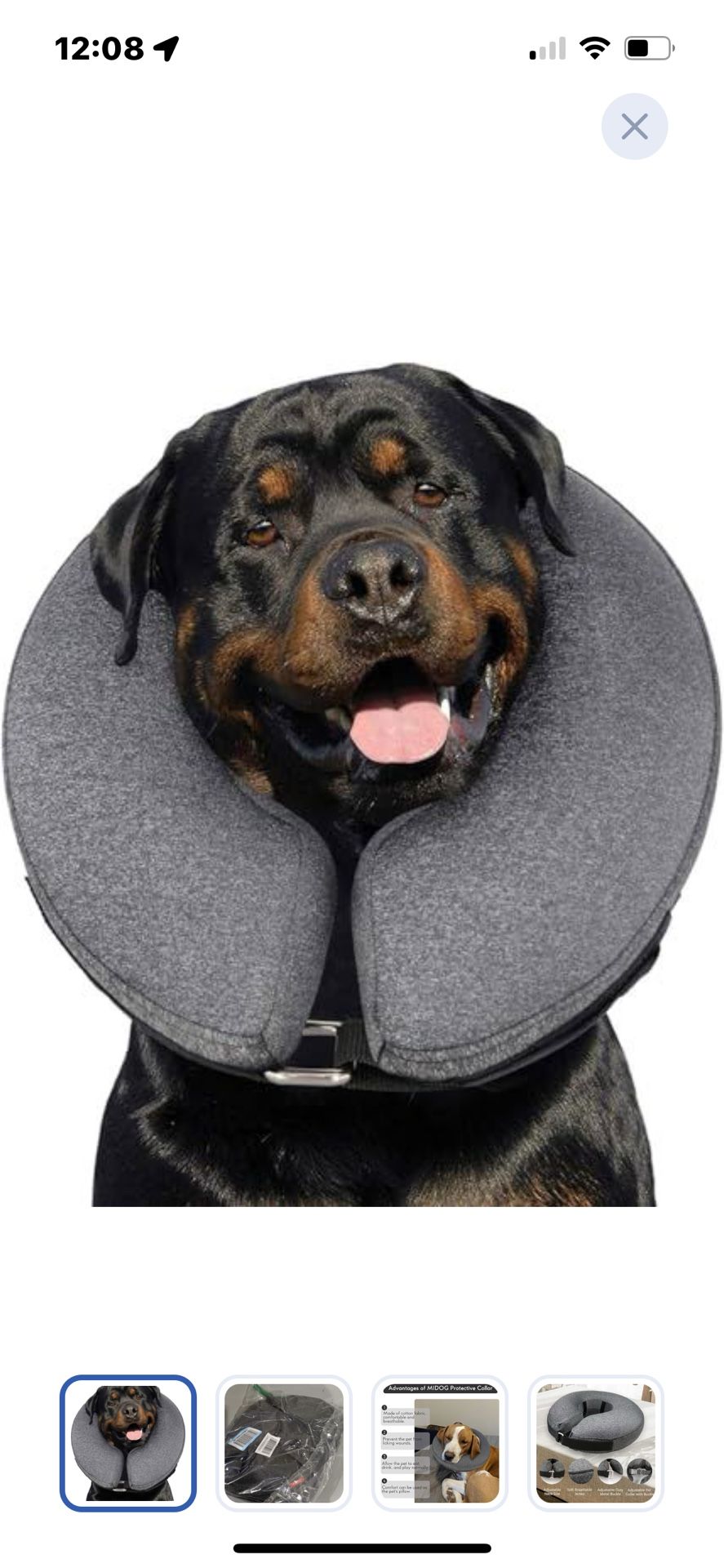 New Dog Cone Inflatable (After Surgery/Injury)fits Am-XL