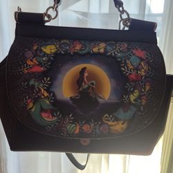 Loungefly Disney Ariel "The Little Mermaid" Black Satchel Shoulder Bag Crossbody