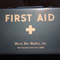 Vintage Like New First Aid Kit With Micro Bio Medics Inc Still With All The Goods In It 