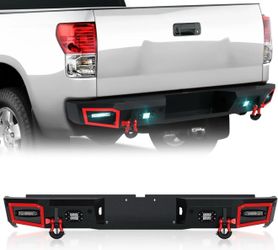 Off-Road Rear Step Bumpers Compatible With 2007-2013 Toyota Tundra With Step Plate | Yzona  SKU:  XBCB-0018
