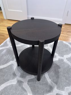 IKEA LISTERBY Side Table – Dark Brown Beech Veneer – Like New