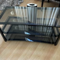 Crate & Barrel Glass TV Stand