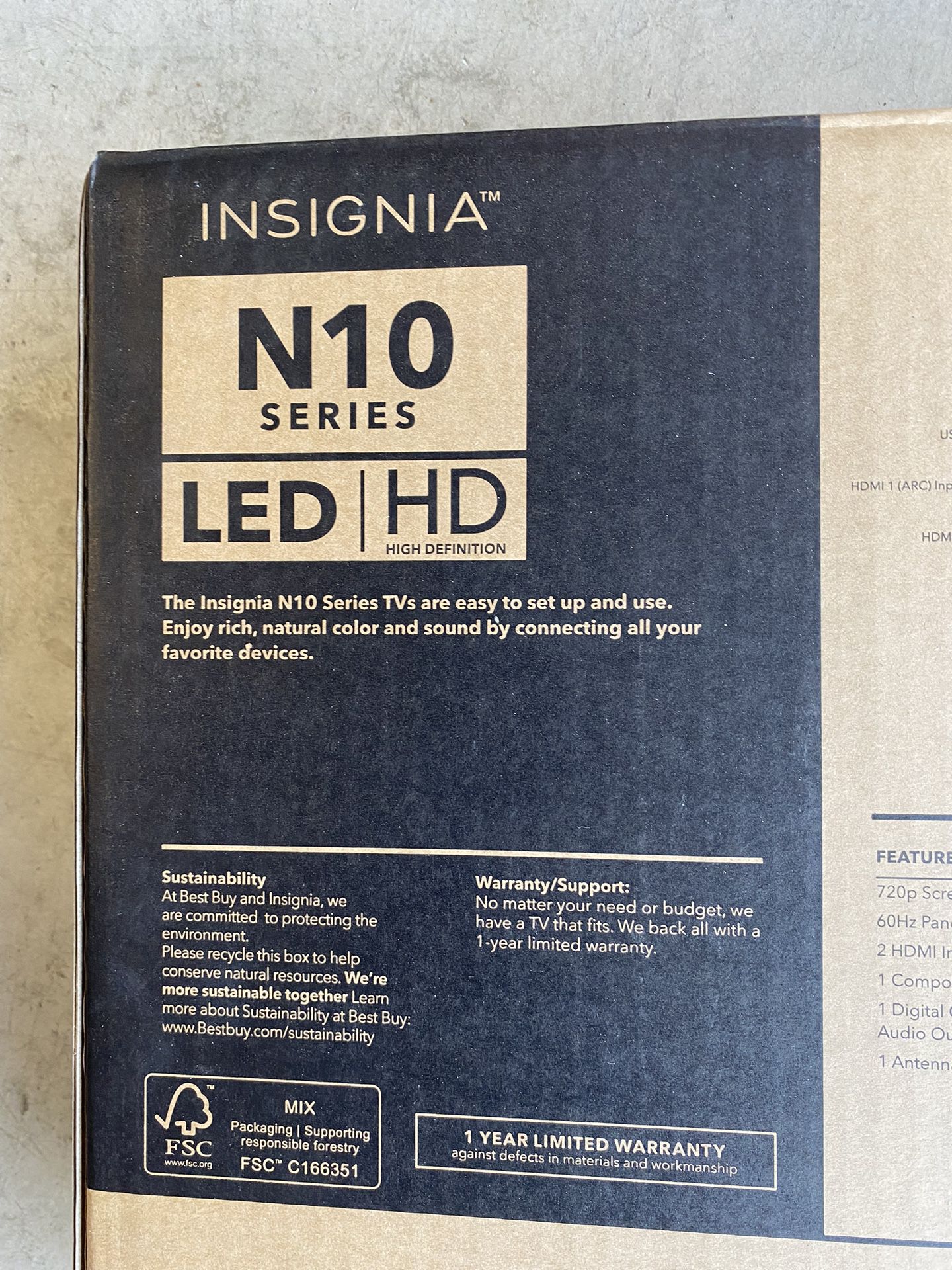 Insignia LED HD 24” TV New In Box