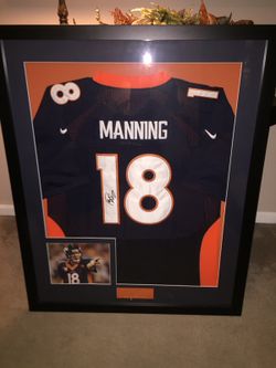 Peyton Manning Denver Broncos Framed Signature Jersey