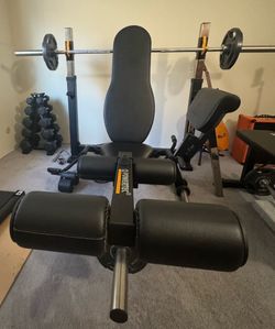 Powertec Olympic weight set w/255 lbs plates
