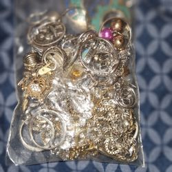 Bag Full Of Sterling Silver / Gold Jewelry