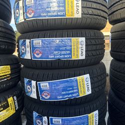 195/55/15 LEAO LION SPORT 4 NEW TIRES INSTALLED / BALANCED 