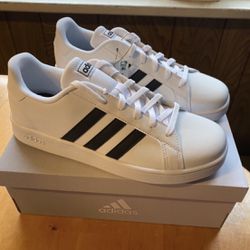 Adidas Grand Court K Shoes Youth 6/women 8 NEW
