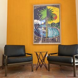 2 HD Buttercup Leather Chairs 