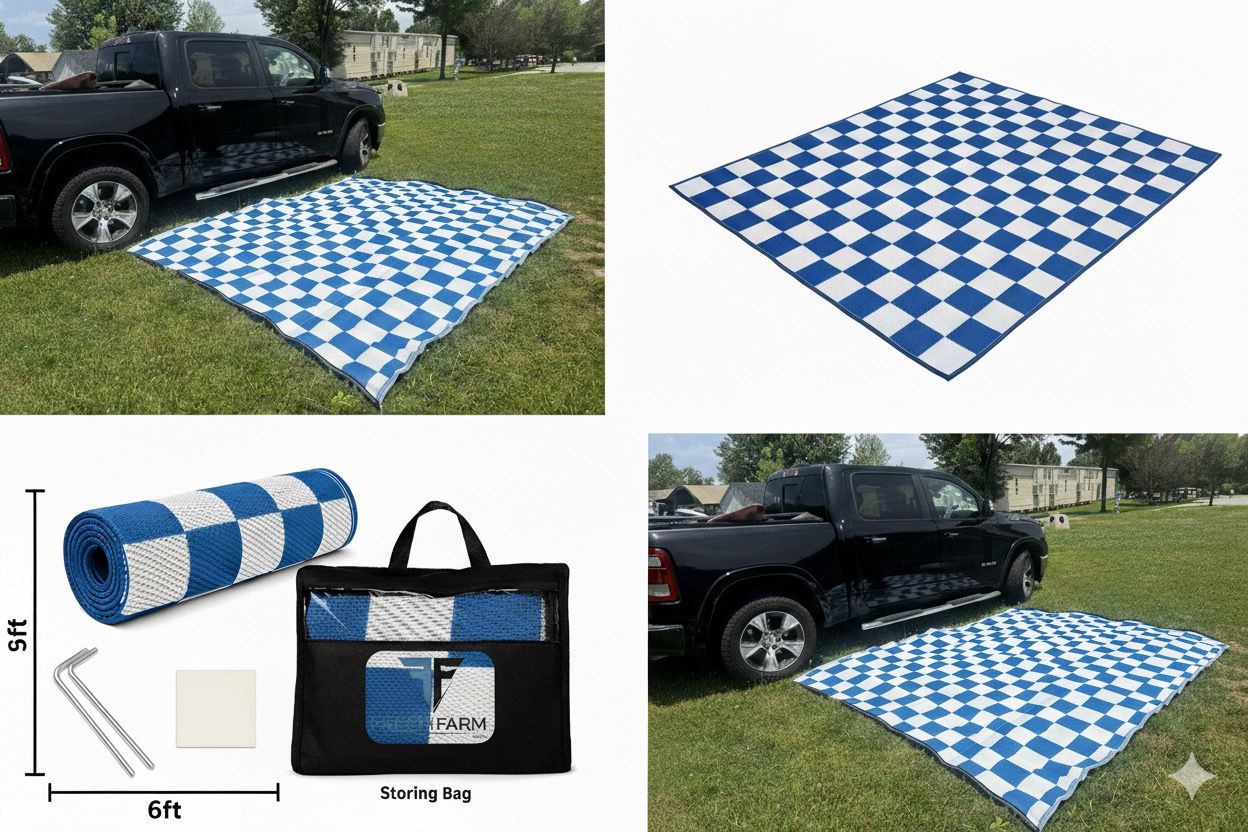 3 Sets Of Rugs Indoor/outdoor Rug 6x9 Ft (Large)-Brand New In The Box