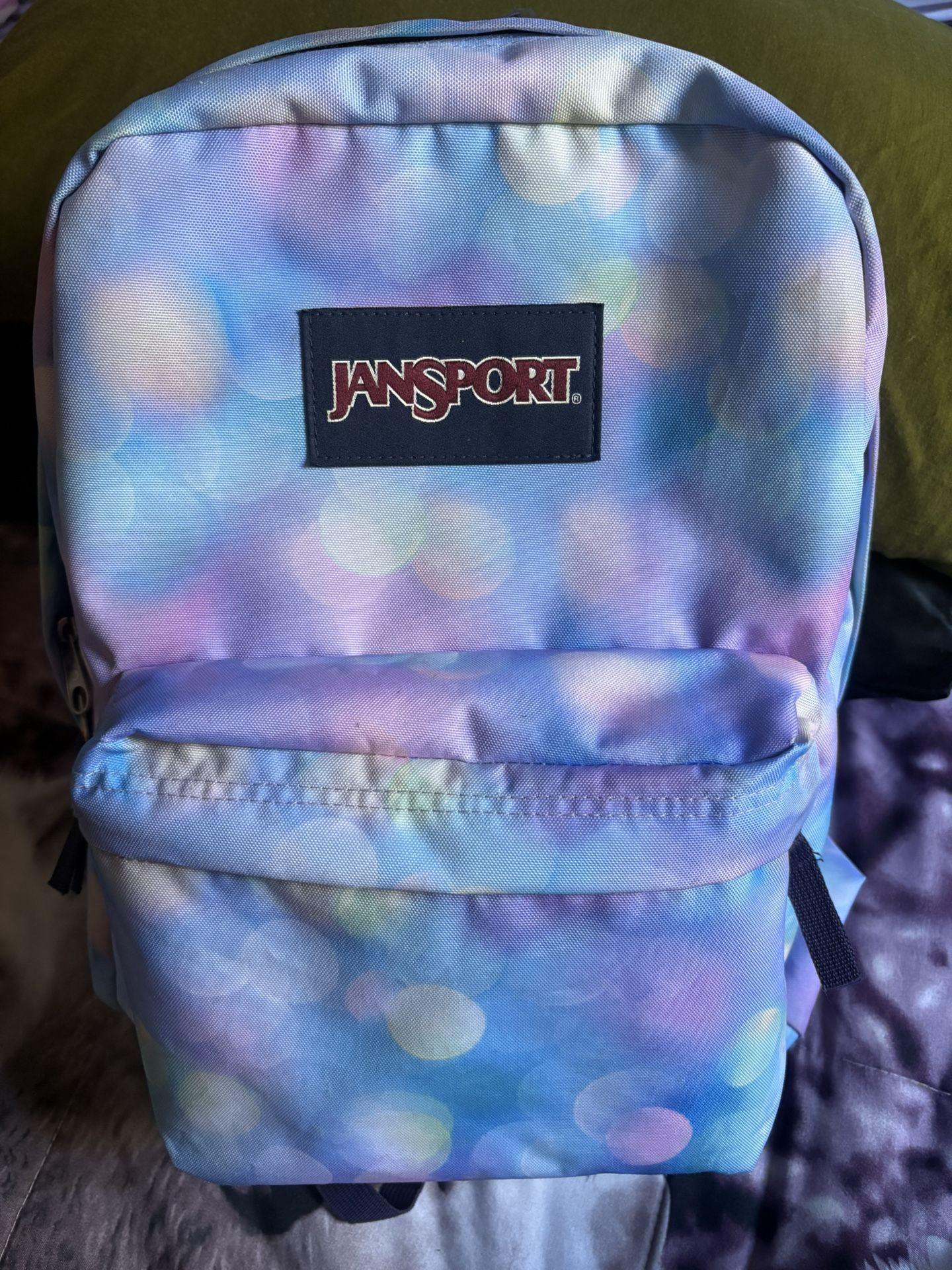 JanSport Pink Blue & Purple Backpack
