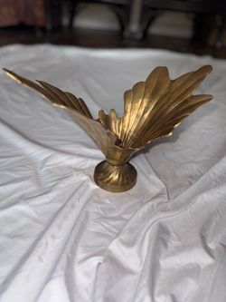 Vintage brass lotus bowl