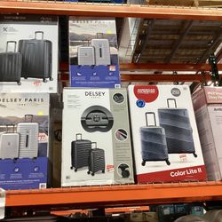 Luggage Samsonite ite, American Tourister, Delsey Paris ($100, $110)