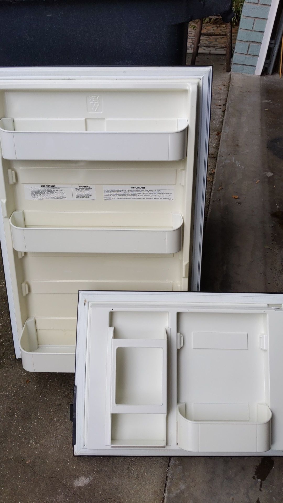 Dometic RV refrigerator and freezer doors
