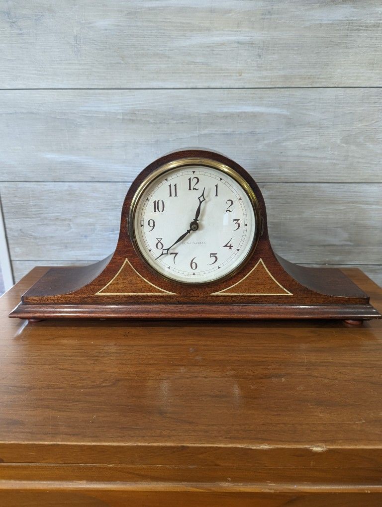 Vintage Seth Thomas Mahogany Electric Mantle Clock 