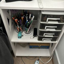 White Bedside Table 