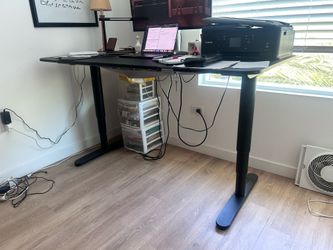 Electric Standing Desk – Height Adjustable, Black (Corner/L-Shape)