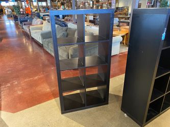 IKEA Eight Cubby Bookshelf in Black-Brown